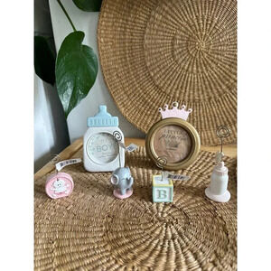 Kate Aspen set of Baby Boy & Baby Girl Photo Frame & Holders NEW